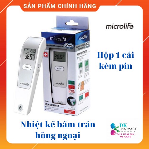 Nhiệt Kế Microlife FR1MF1[CAM KẾT CHÍNH HÃNG] - Nhiệt kế Hồng Ngoại, Điện Tử Bấm Trán Đo Thân Nhiệt