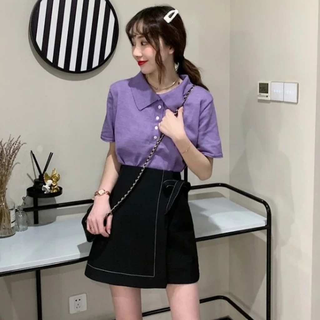 Chân Váy Chữ A Chéo Tà Chỉ Nổi Lạ Mắt Váy Đen Thanh Lịch Kiểu Dáng Basic Dễ Phối Có Kèm Quần Trong | BigBuy360 - bigbuy360.vn