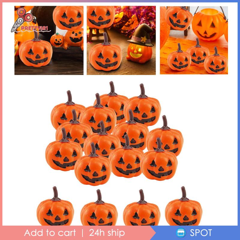 [Prettyia1] 16 Miếng Xốp Hình Bí Ngô Phong Cách Nông Trại Halloween