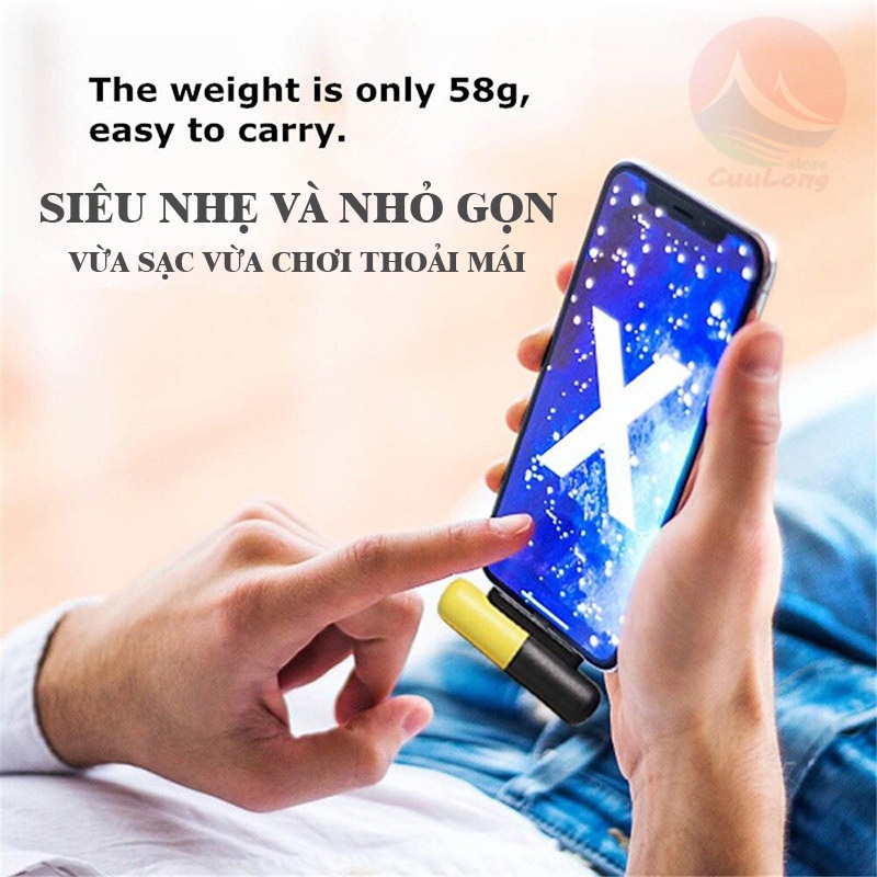 Sạc Dự Phòng Mini Siêu Nhỏ di động cầm tay dễ thương cute bin sạc điện thoại iphon 11 12 13 du lịch bỏ túi