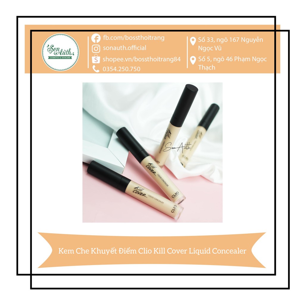 Kem Che Khuyết Điểm Clio Kill Cover Liquid Concealer