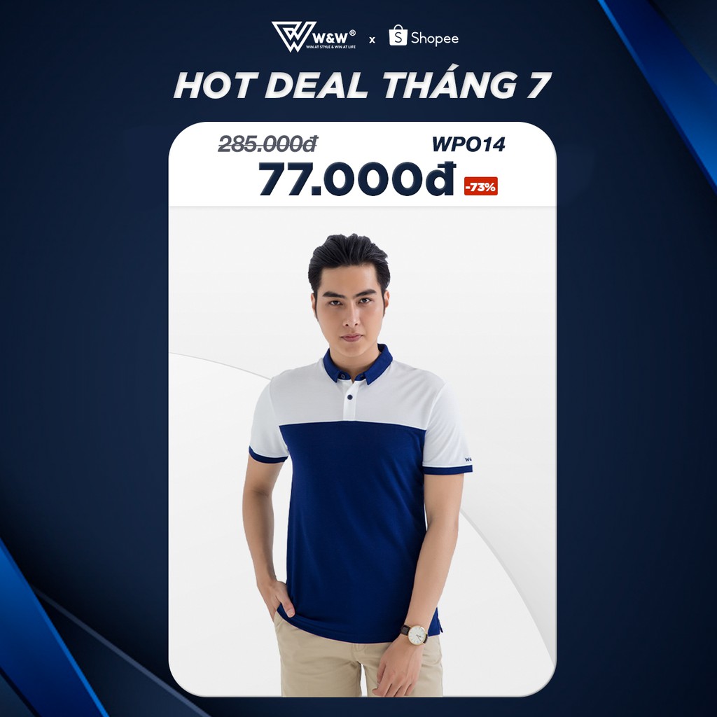 Áo Polo Nam Ngắn Tay Dáng Regular Fit W&W WPO14, Áo Thun Nam Cổ Bẻ, Thiết Kế Trẻ Trung, Co Giãn, Bền Màu | BigBuy360 - bigbuy360.vn