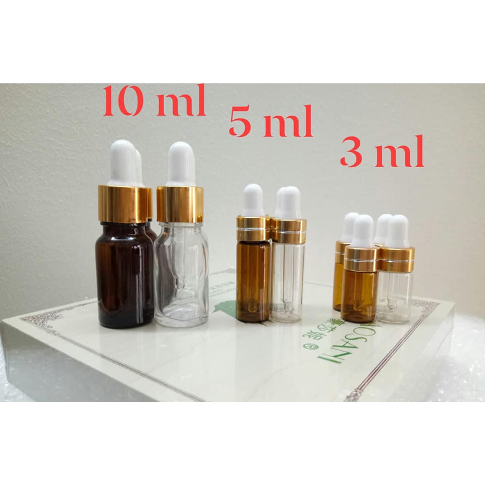 Lọ triết bóp 5ml màu nâu (mỏng)