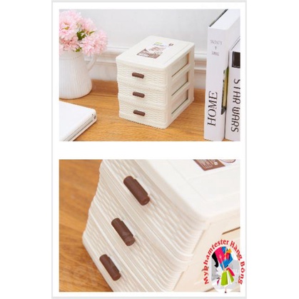 Tủ nhựa mini 3 tầng để bàn mã 277b