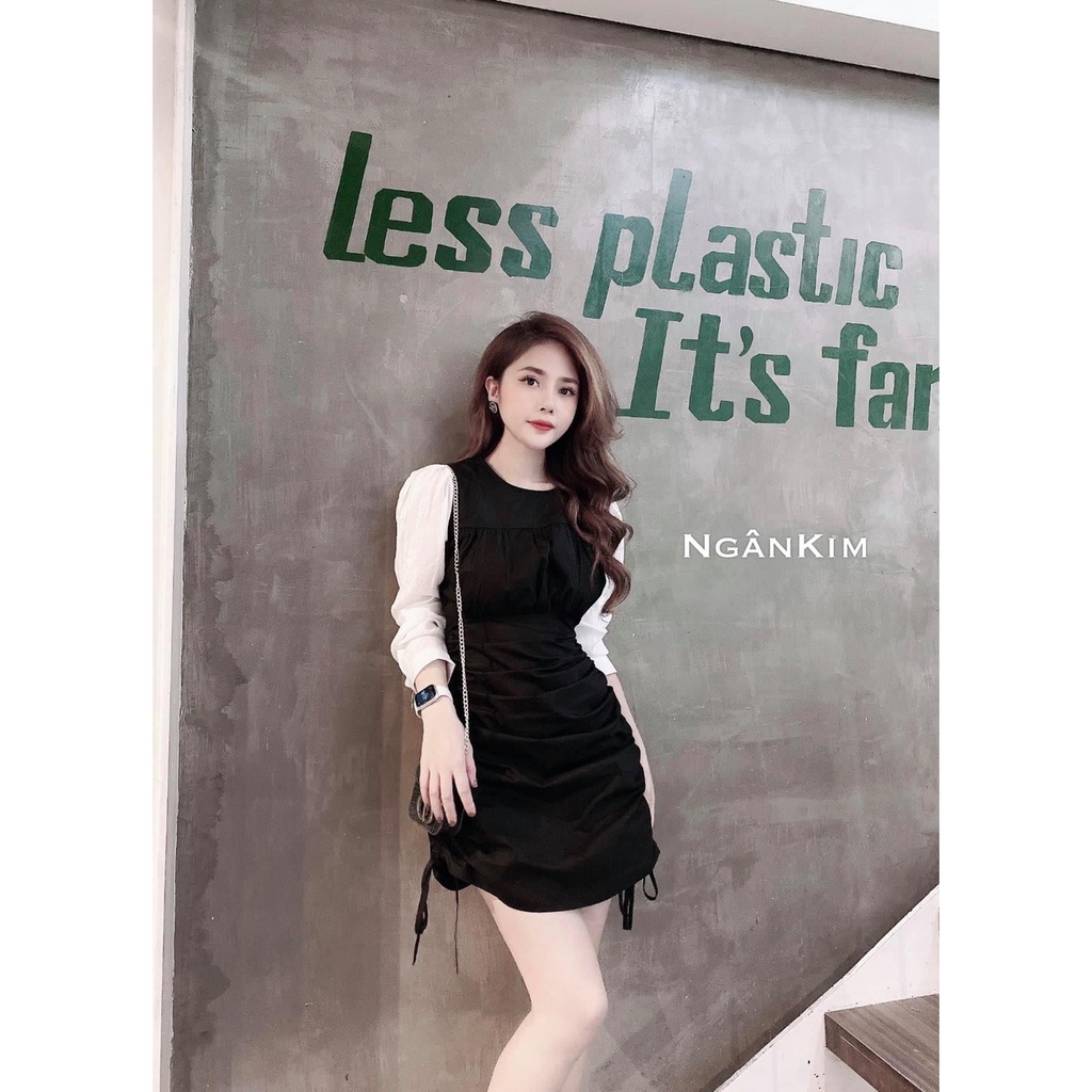 [Mã SKAMSALE06 giảm 10% tối đa 100K đơn 150K] Đầm Body Tay Dài, Có Dây Rút 2 Bên Hông SIÊU Sexy | BigBuy360 - bigbuy360.vn