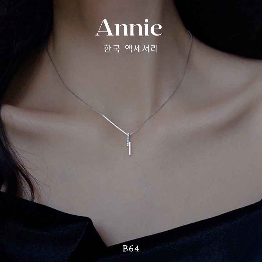 Dây chuyền bạc sợi mảnh đính đá thời trang nữ tính ANNIE - B64