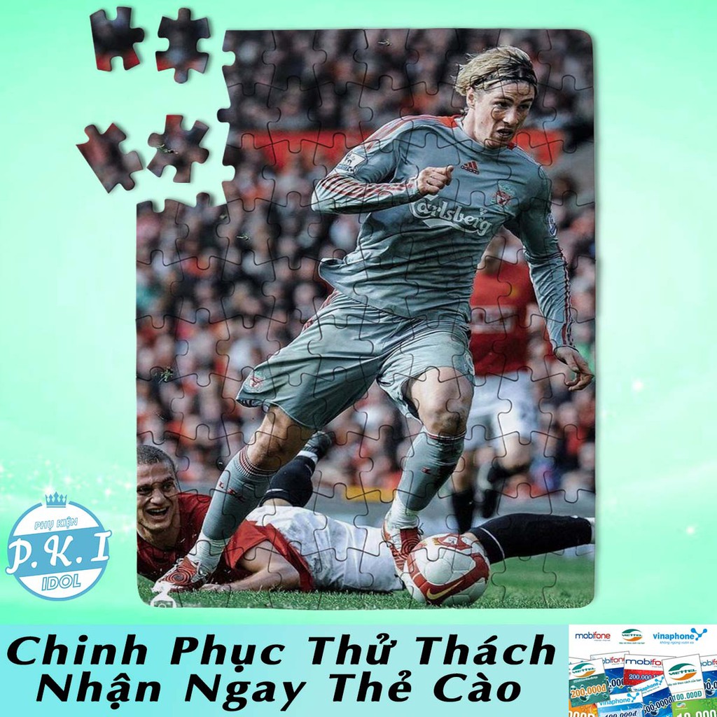 HÀNG XUẤT KHẨU - Tranh Ghép Hình Fernando Torres - Sát Thủ El Niño 1 Thời / Tặng Thẻ Cào Cho Khách Ghép Thành Công