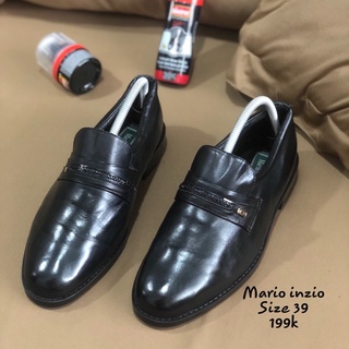 Giày lười da bò nguyên tấm thương hiệu mario inzio nội địa nhật