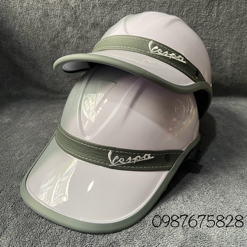 💥 XẢ XẢ 💥 nón bảo hiểm kết NAM /NỮ đai da vespa 2 màu phủ nano