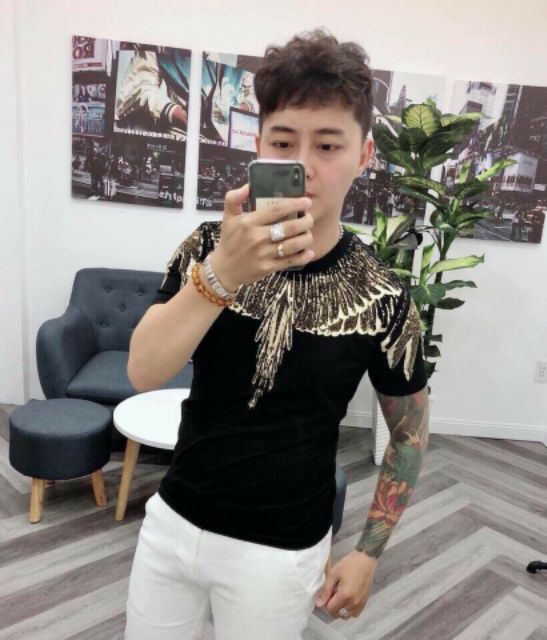 Áo thun nam cao cấp hình đại bàng hàng vnxk