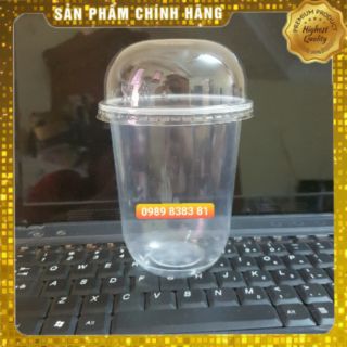 50 cốc nhựa chữ U trà sữa 500ml kèm nắp cầu