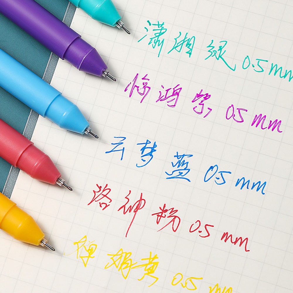 Kit 5 Bút Gel Màu Mực Ngòi 0.5mm Nhiều Màu Sắc Bút Kaco