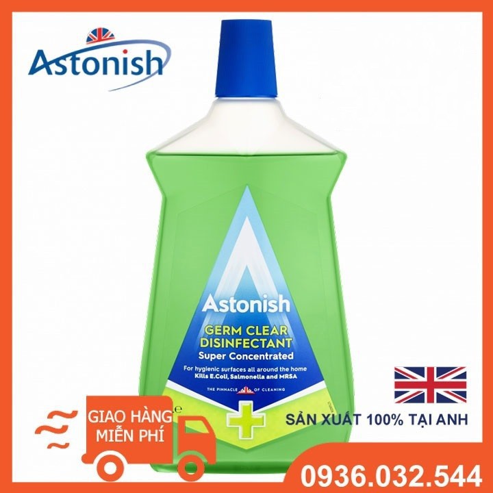 Astonish Sát khuẩn, Vệ sinh tủ lạnh,nhà bếp , sàn nhà ,🎁FREESHIP🎁 Astonish C9228 (1lít)