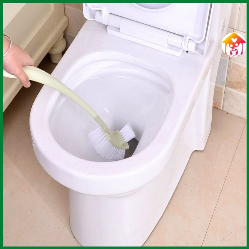 Bàn chải nhà vệ sinh 2 đầu cán dài-dụng cụ vệ sinh bồn cầu toilet cao cấp