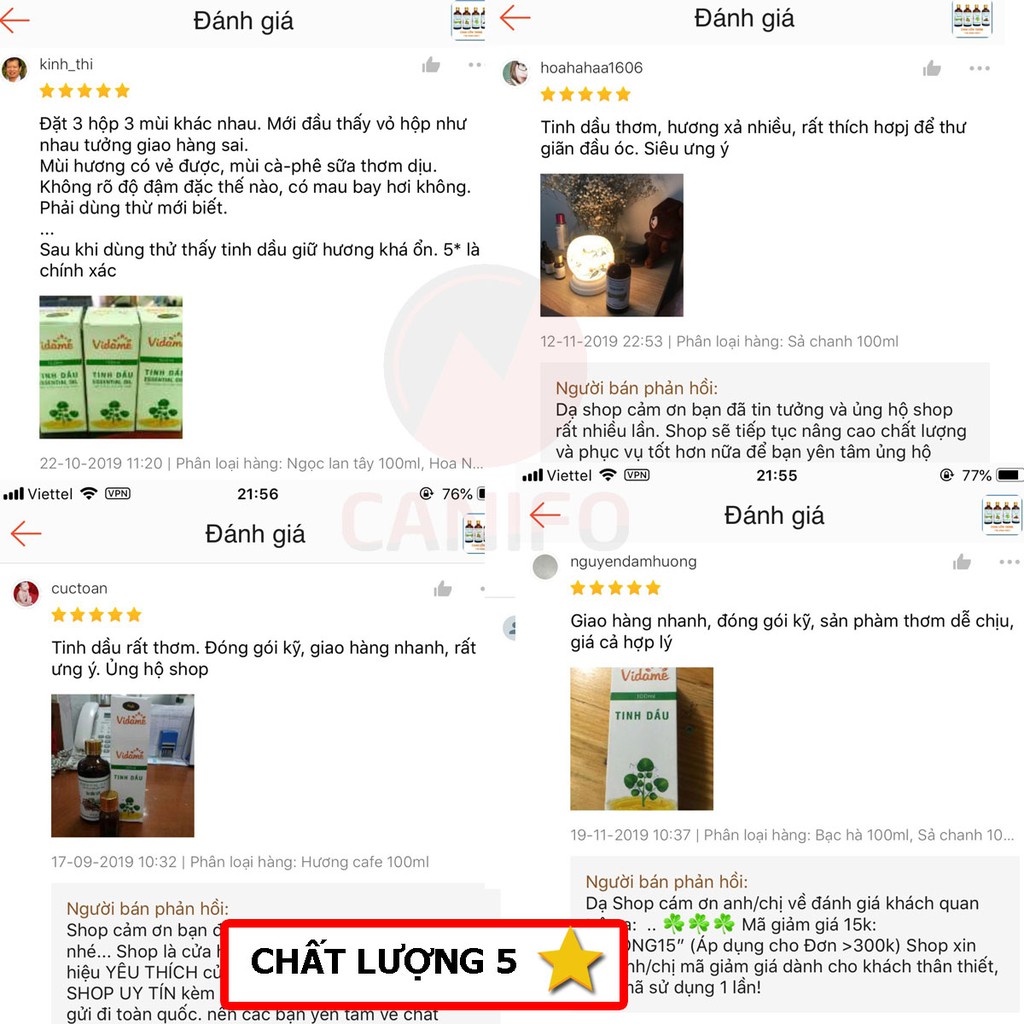 Tinh dầu khuynh diệp nguyên chất 1 lít CANIFO đạt tiêu chuẩn kiểm định, tinh dầu cho bé, đuổi muỗi, xông thơm phòng