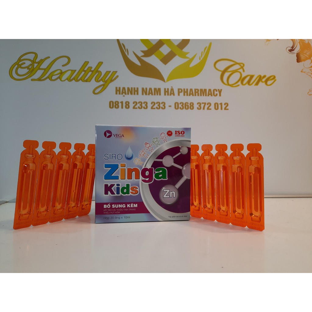 .Ống siro ZINGA KIDS – hỗ trợ ăn ngon, hỗ trợ tăng sức đề kháng, hấp thu tốt,cải thiện tình trạng thiếu hụt kẽm