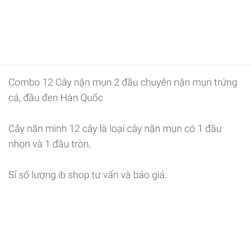 Com bộ 12 cây nặn mụn