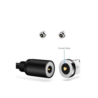 Cáp sạc nam châm 3 đầu Android-Iphone và Type C xoay 360 độ dây dù [BẢO HÀNH ]