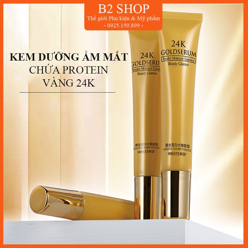 Kem dưỡng da vùng mắt Protein Gold 24K giảm thâm HIISEES