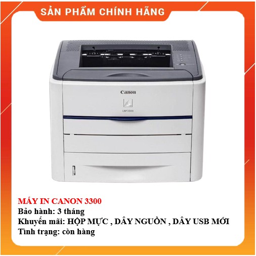 MÁY IN CANON 3300 - KÈM HỘP MỰC , DÂY NGUỒN , DÂY USB MỚI - AALO.VN