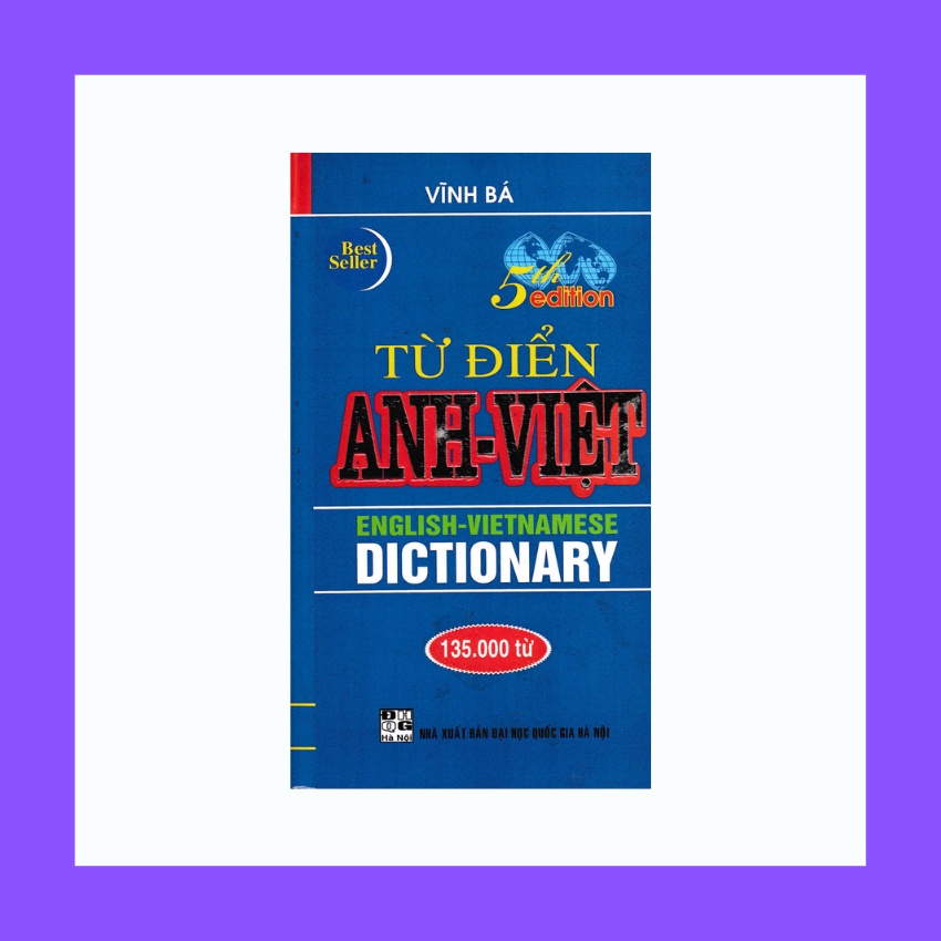 Sách - Từ Điển Anh Việt 135.000 Từ Bìa Cứng