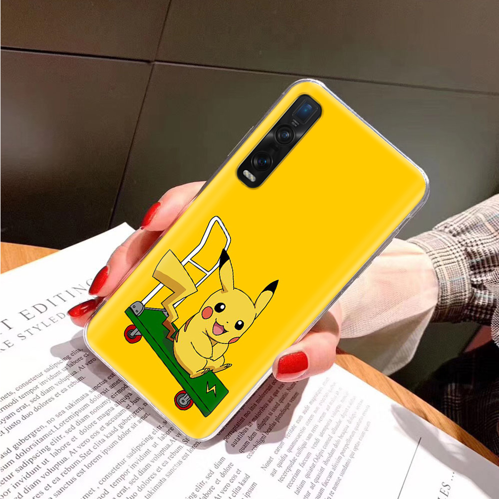 Ốp điện thoại trong suốt hình Pokemon Pikachu cho REALME 3 3I 5 5I 5S 6 6I 6S X2 XT PRO Ta18