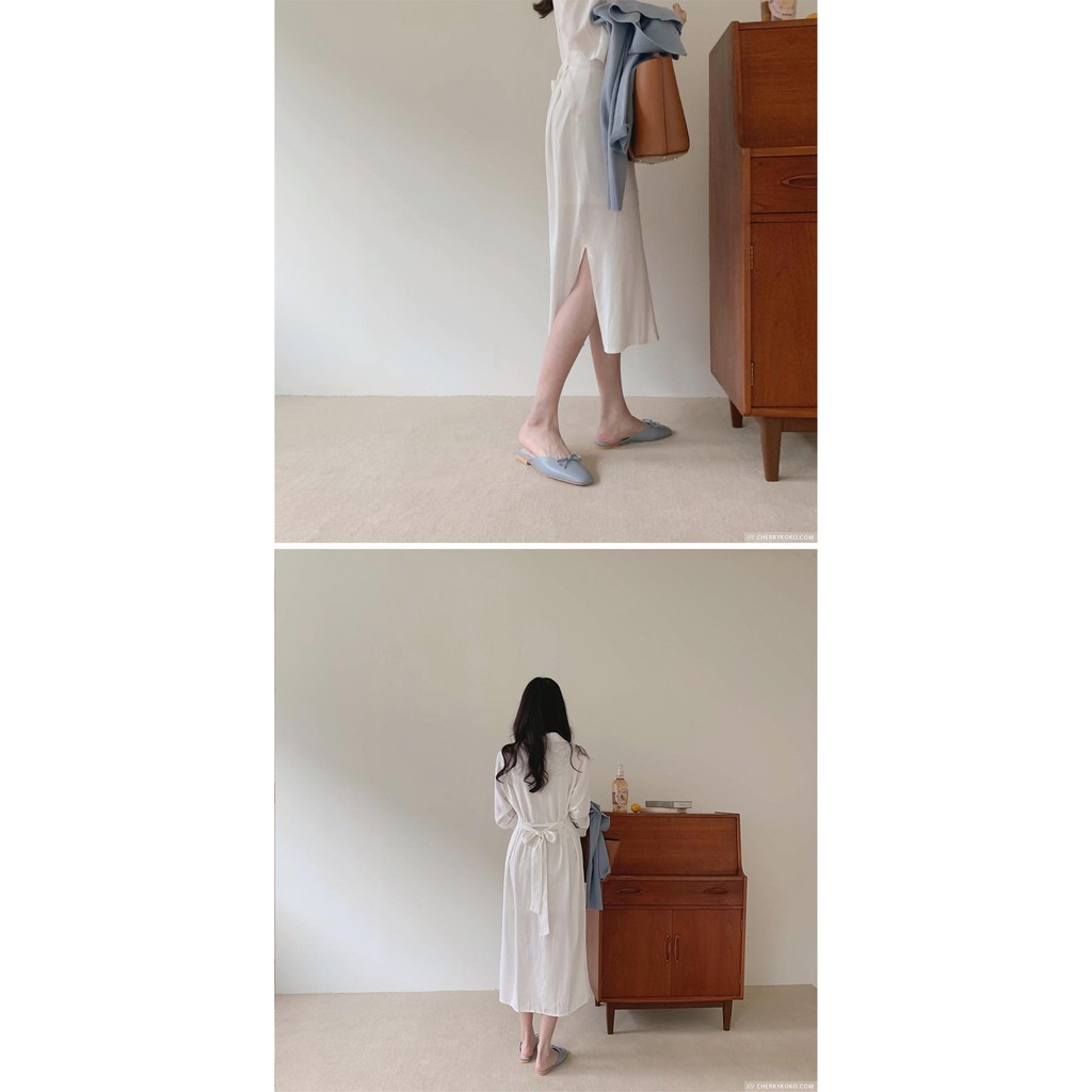 Miju Dress - Đầm sơ mi 2 túi tay dài