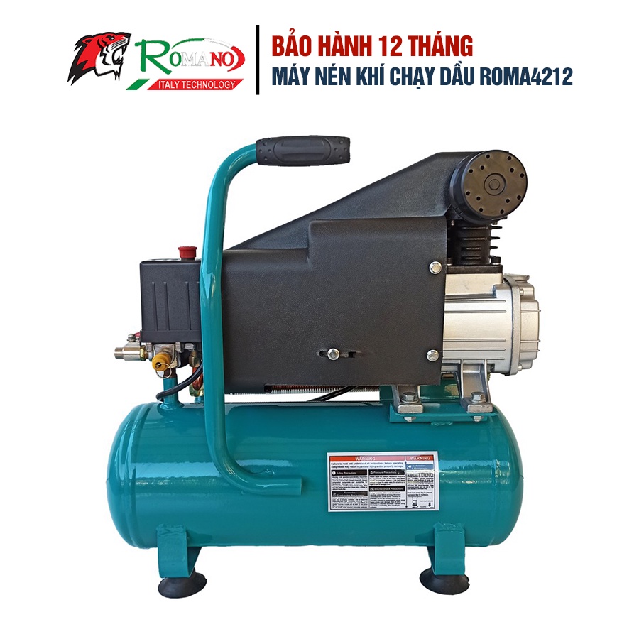 Máy nén khí chạy dầu Romano ROMA4212, Bình 12L, Công suất 1.5HP
