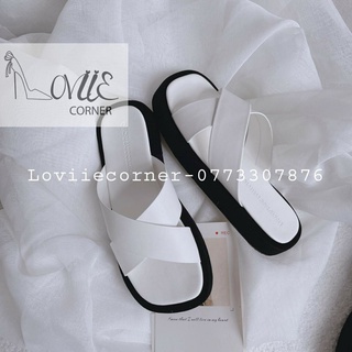 DÉP NỮ ĐẾ BỆT LOVIIE BASICS THỜI TRANG - DÉP LÊ QUAI DA CHÉO ĐẾ CAO CẤP D201142 D220428