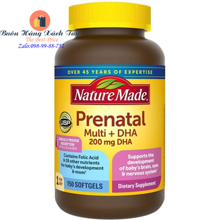 Thuốc bầu Nature Made Prenatal multi + DHA 150 viên