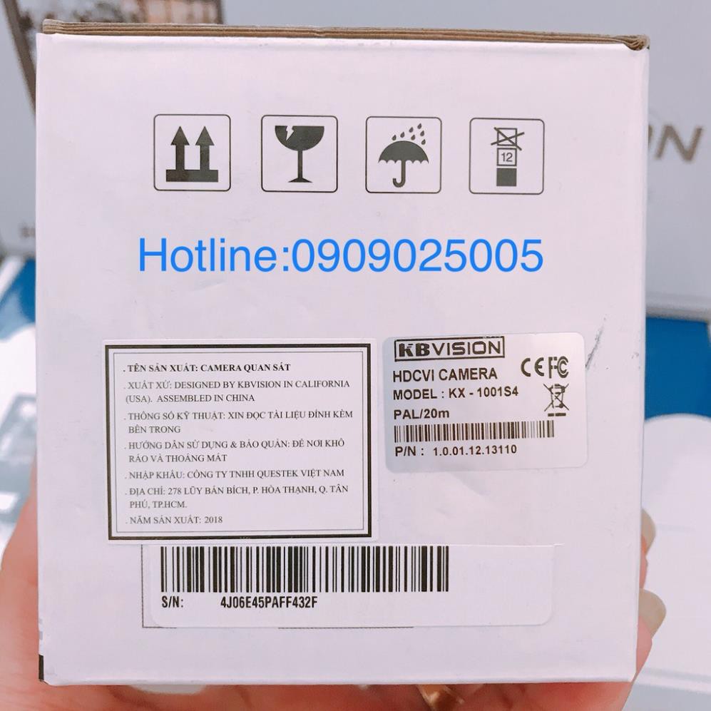 Camera HDCVI hồng ngoại 1.0 Megapixel KBVISION KX-1001S4