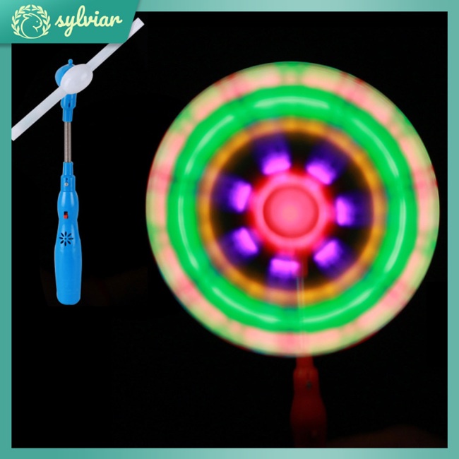 [sylviar] Đồ Chơi Chong Chóng Có Đèn LED Và Nhạc Hình Cối Xay Gió Cổ Điển Cho Trẻ Em