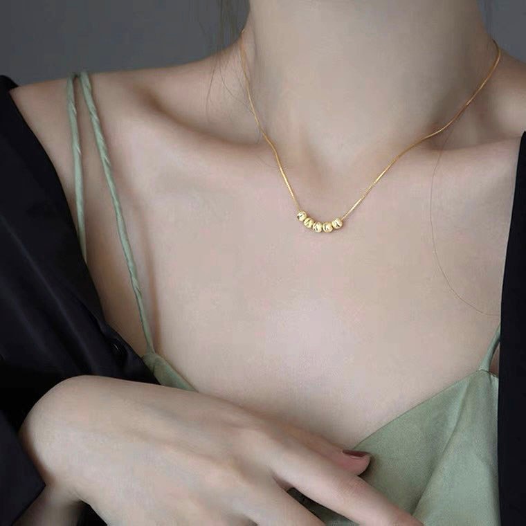 Dây chuyền Bạc nguyệt quế, Vòng cổ 5 bi Bạc cao cấp TUNASILVER 𝐂𝐚𝐦 𝐤𝐞̂́𝐭 𝐜𝐡𝐮𝐚̂̉𝐧 𝐁𝐚̣𝐜 _TUNASHOP SILVER