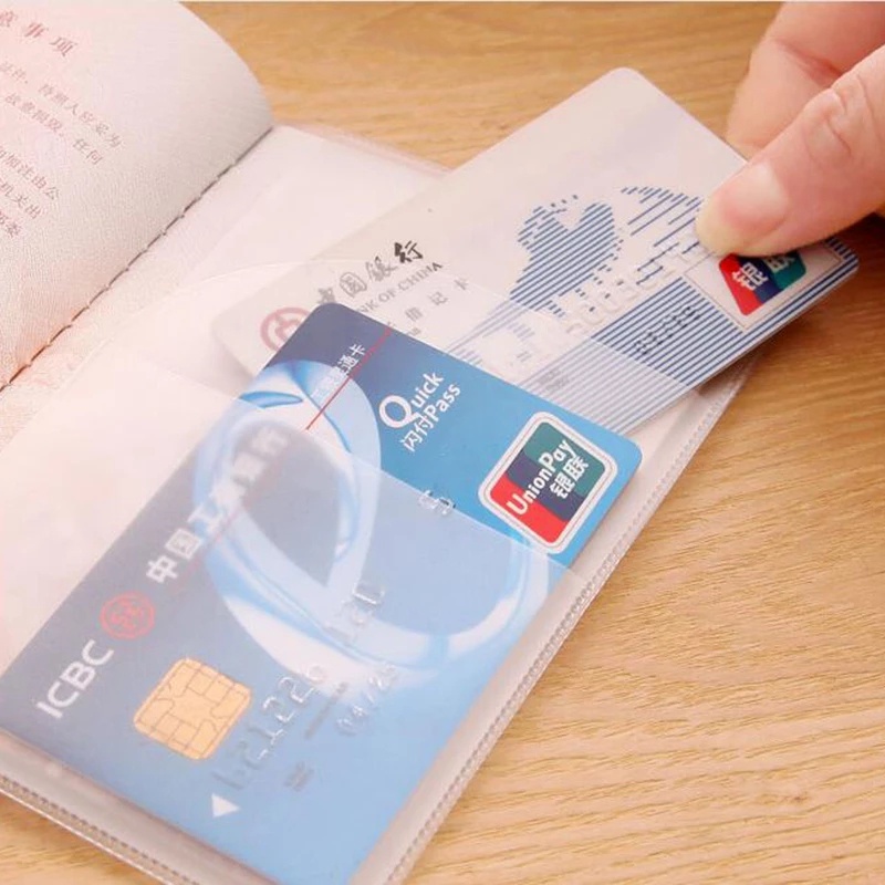 Vỏ Bọc Hộ Chiếu/Thẻ ID Bằng PVC Mặt Nhám Trong Suốt Chống Thấm Nước/Bẩn/Bẩn Dùng Khi Đi Du Lịch