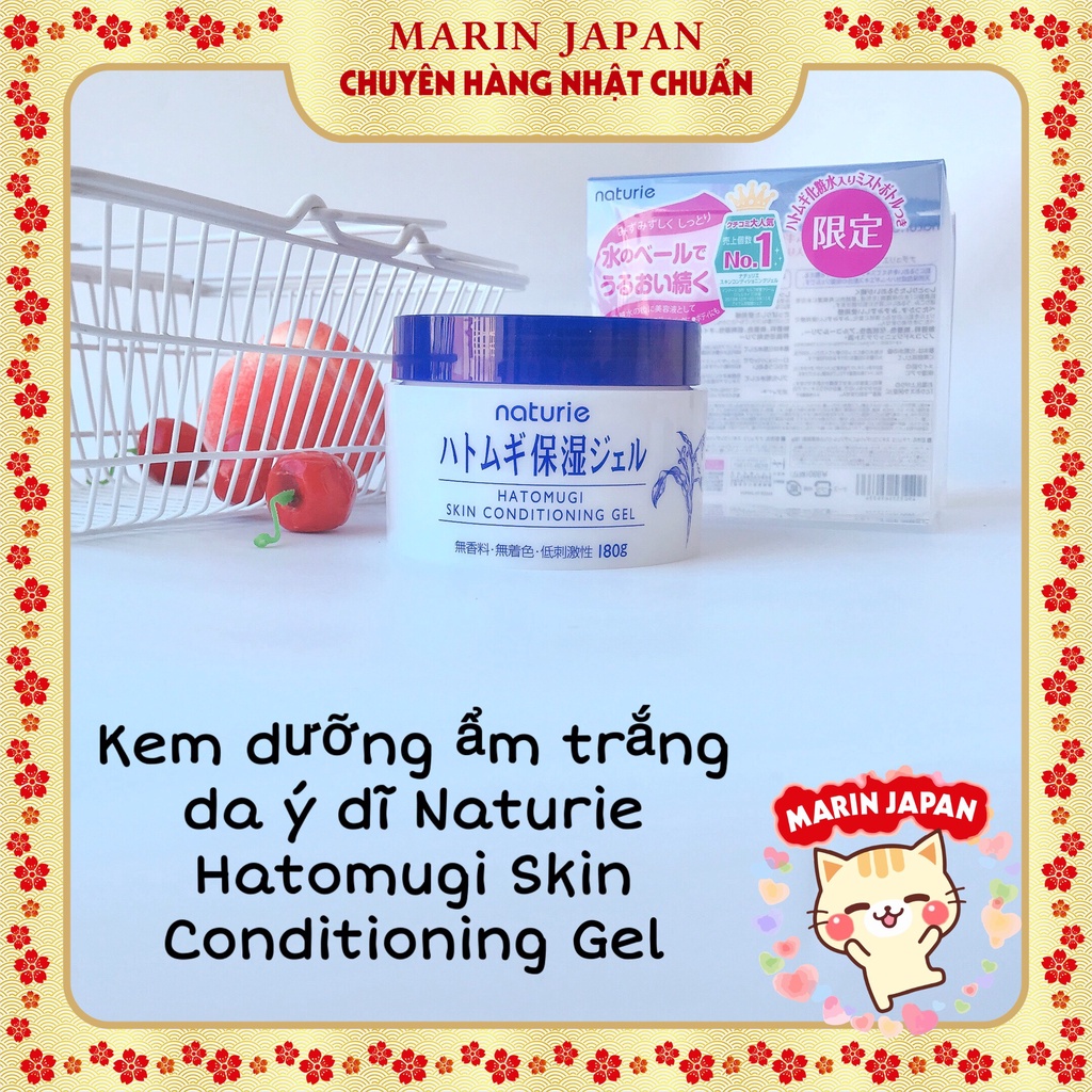 (Có video mua hàng)Kem dưỡng ý dĩ Naturie Skin Conditioning Gel Nhật Bản