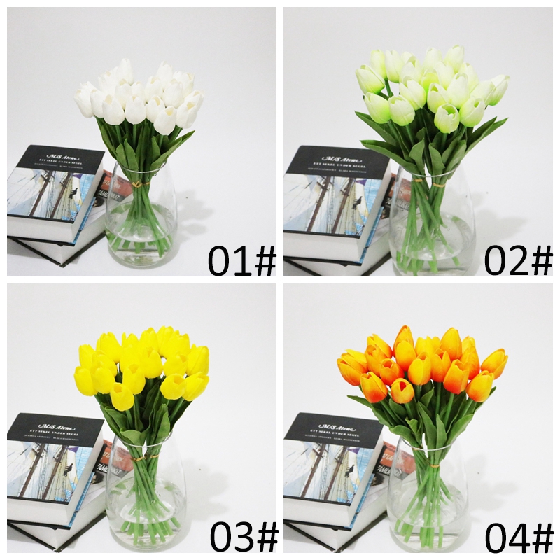 Bộ 10 bông hoa tulip nhân tạo dùng để trang trí nội thất