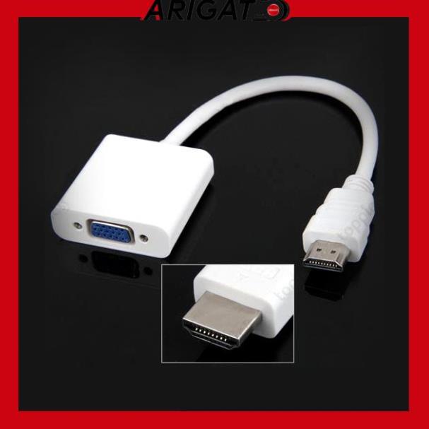 [Mã ELHACE giảm 4% đơn 300K] Hdmi To Vga, Cáp Chuyển Hdmi Sang Vga Cho Pc,Laptop, Máy Chiếu Cao Cấp Độ Dài 20Cm