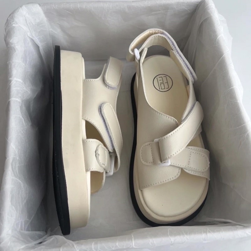 Giày Sandal Quai Dán Chéo p23maysh Êm Mịn Đi Học Đi Chơi Style Ulzzang Hot 2022
