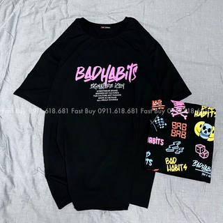 Áo thun unisex form rộng thỏ random đen