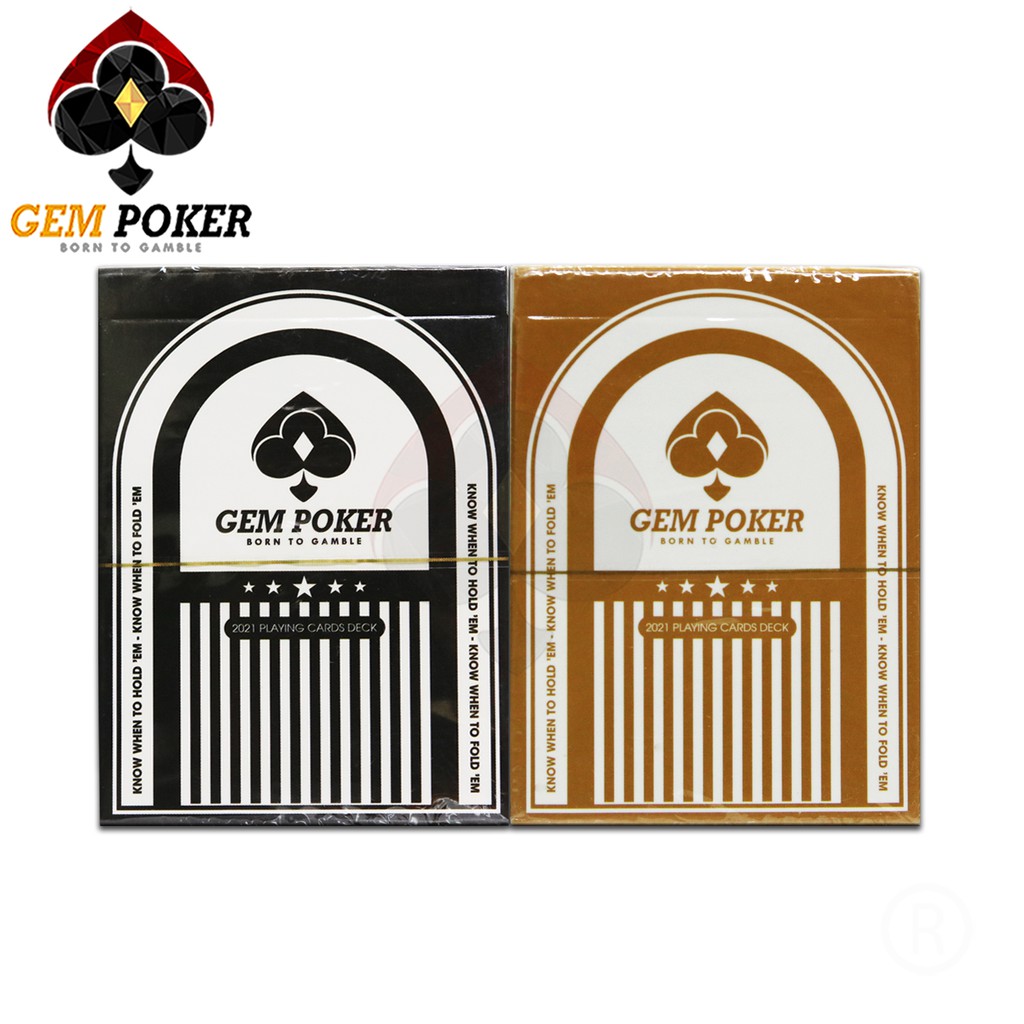BÀI GEM POKER ONYX & MUSTARD® 100% PLASTIC CAO CẤP