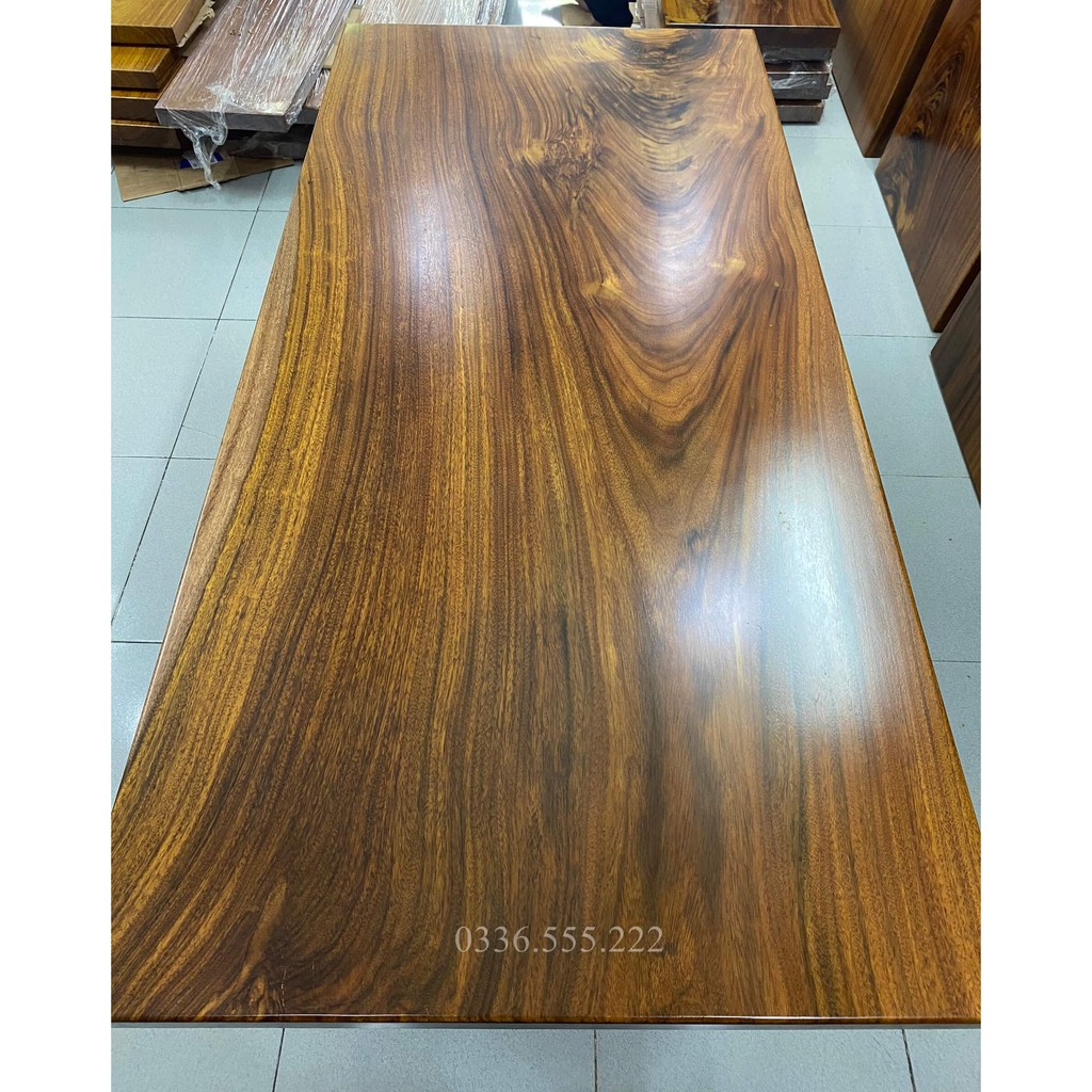 Bộ bàn gỗ me tây nguyên tấm dài 1,6m