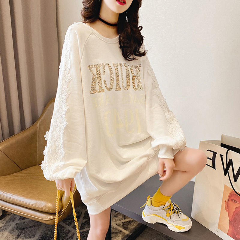 Áo Thun Tay Dài Cổ Tròn Thiết Kế Dáng Rộng Thoải Mái