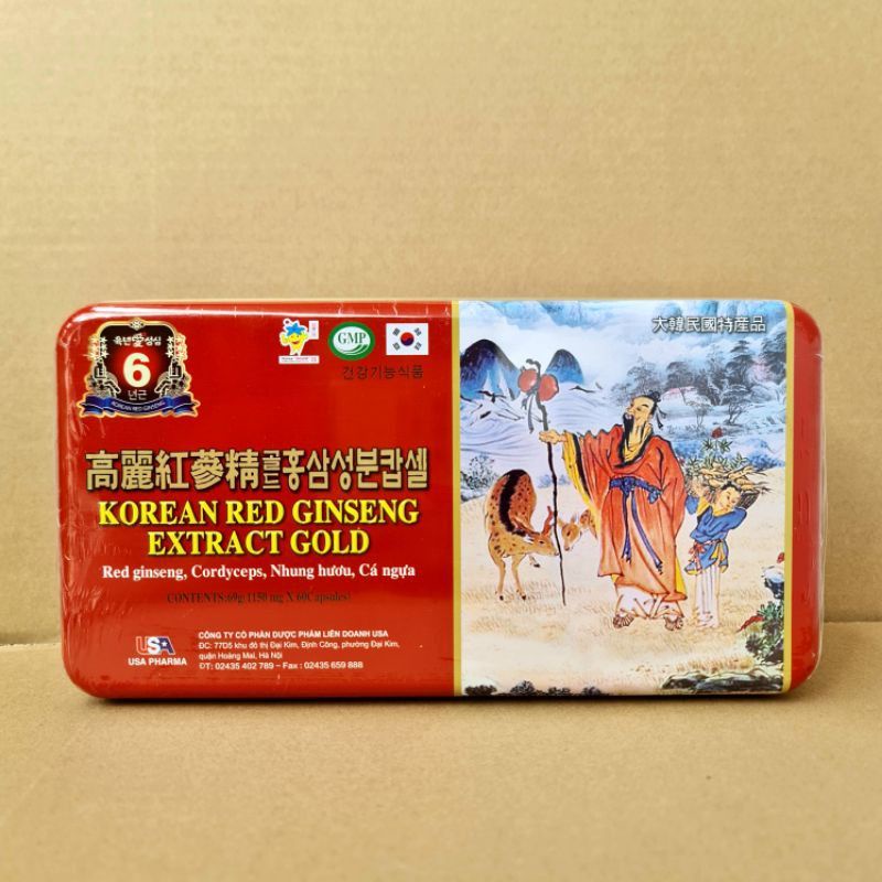 Viên ĐẠM HỒNG SÂM Linh chi, Đông trùng hạ thảo - KOREAN RED GINSENG - Giúp bồi bổ cơ thể, ăn ngon, ngủ tốt