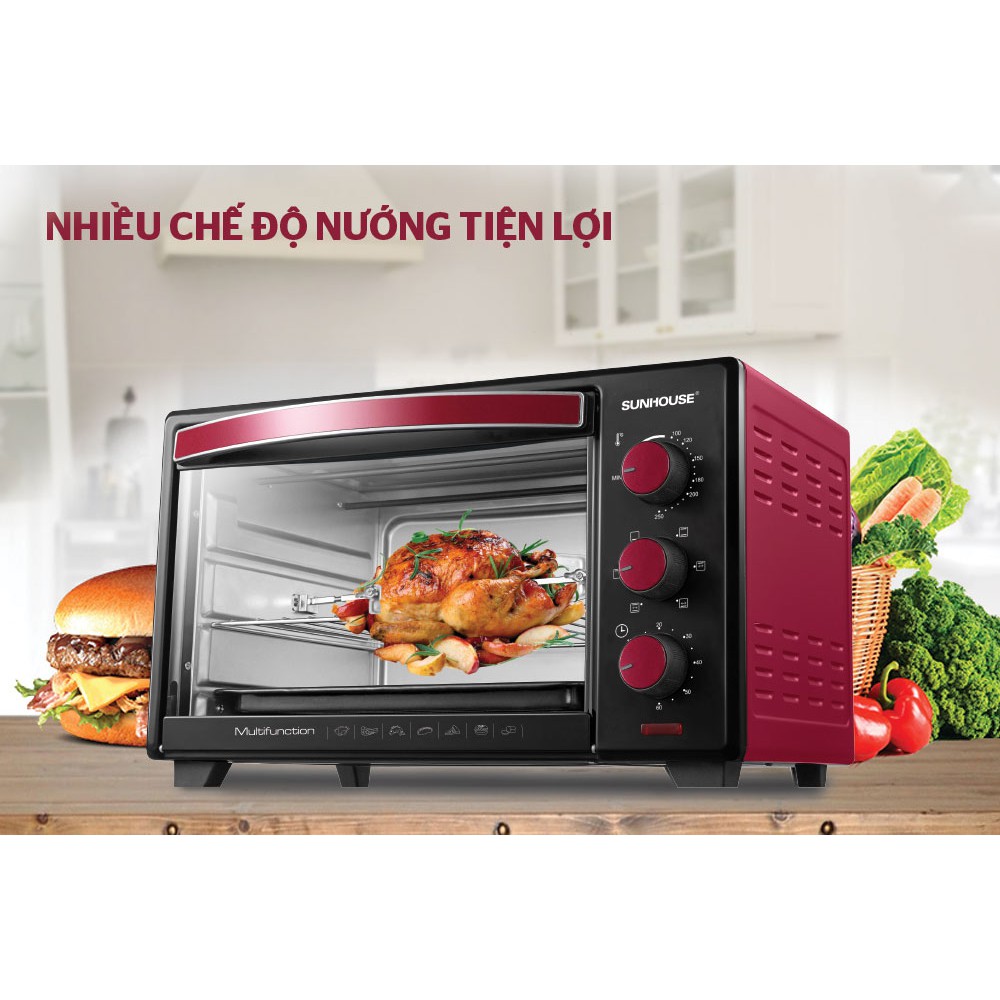 [Mã 159ELSALE hoàn 7% đơn 300K] Lò nướng điện 22L SUNHOUSE SHD4222 TẠI ENZO PRO