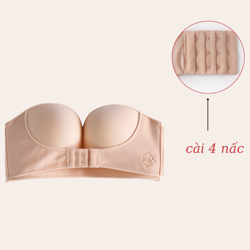 Áo lót cao cấp cup ngực không dây chống tụt mặc áo hở vai KIMCHIBIKINI áo nót nữ cài trước đúc su siêu đẩy AL005