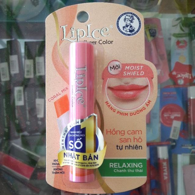 Son Dưỡng Có Màu Tự Nhiên Lipice Sheer Color 2.4g- Hồng Cam San Hô, Chanh Thư Thái.