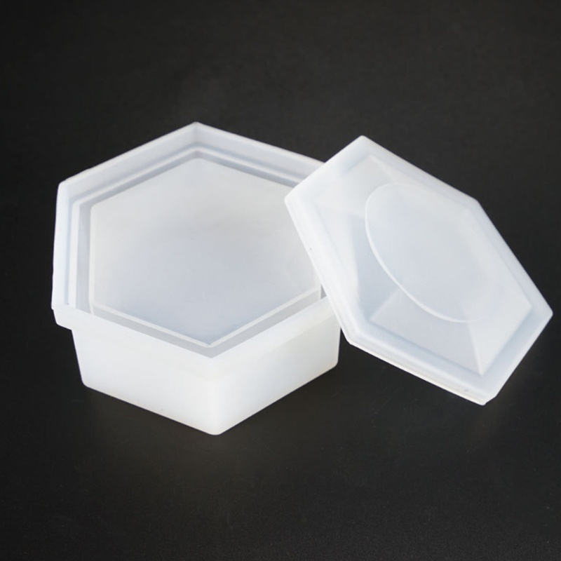 Khuôn Silicone Hình Lục Giác Dùng Làm Hộp Đựng Bằng Epoxy