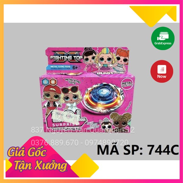 [Cực HOT] Hộp đồ chơi con quay sắt LOL (HỒNG)  cho bé  744C