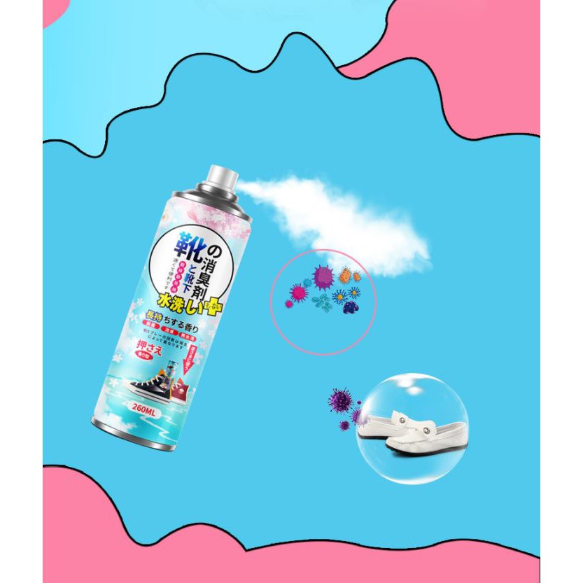 Xịt Khử Mùi Giày Dép ❤️FREESHIP❤️ Chai Xịt Khử Mùi Hôi Giày Dép Tức Thì,Hiệu Quả Lâu, Sử Dụng Bốn Mùa