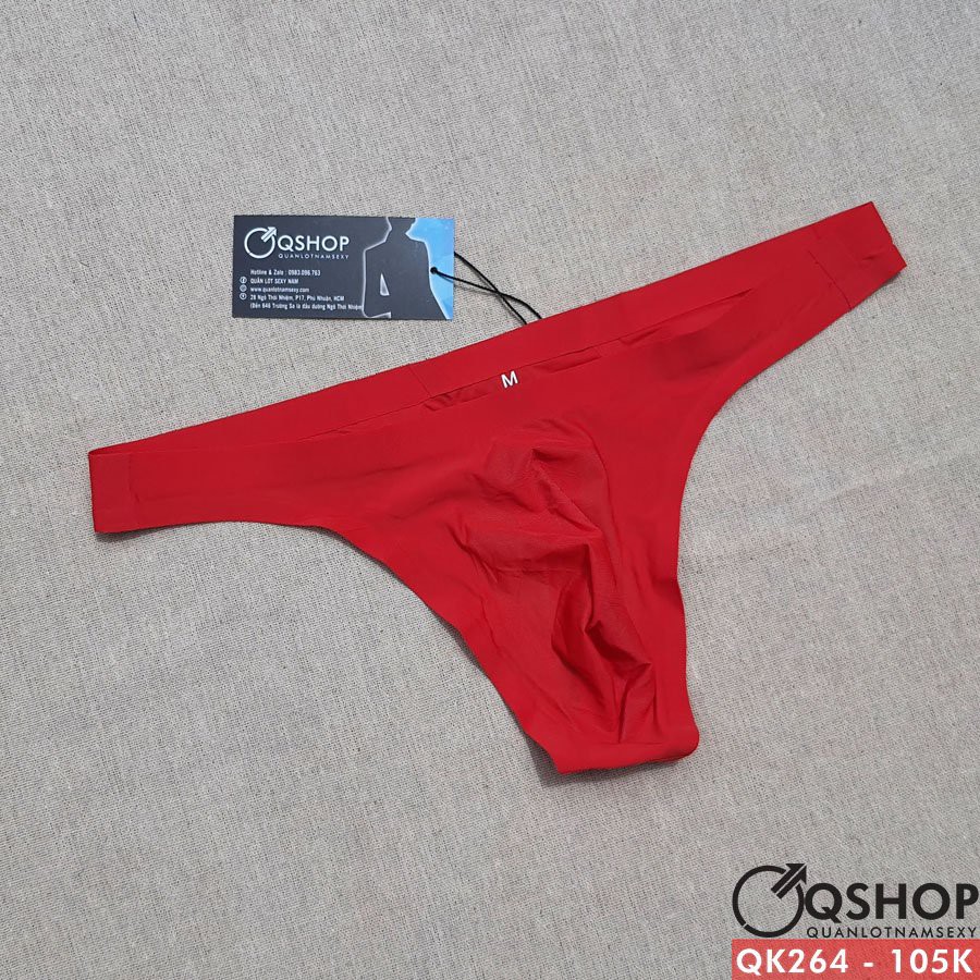 QUẦN LÓT LỌT KHE NAM VẢI SU LỤA MỀM MÁT MỎNG NHẸ QSHOP QK264
